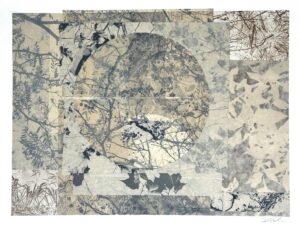 "Breath" an, intaglio collage, measuring 17" x 22" and made in 2026